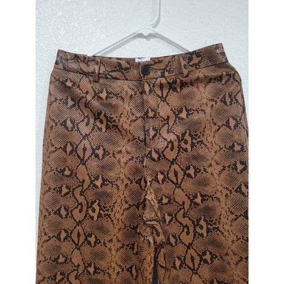 Princess Polly Snake Print Animal Faux Leather Pants size 6‎ #P3 - Picture 3 of 7
